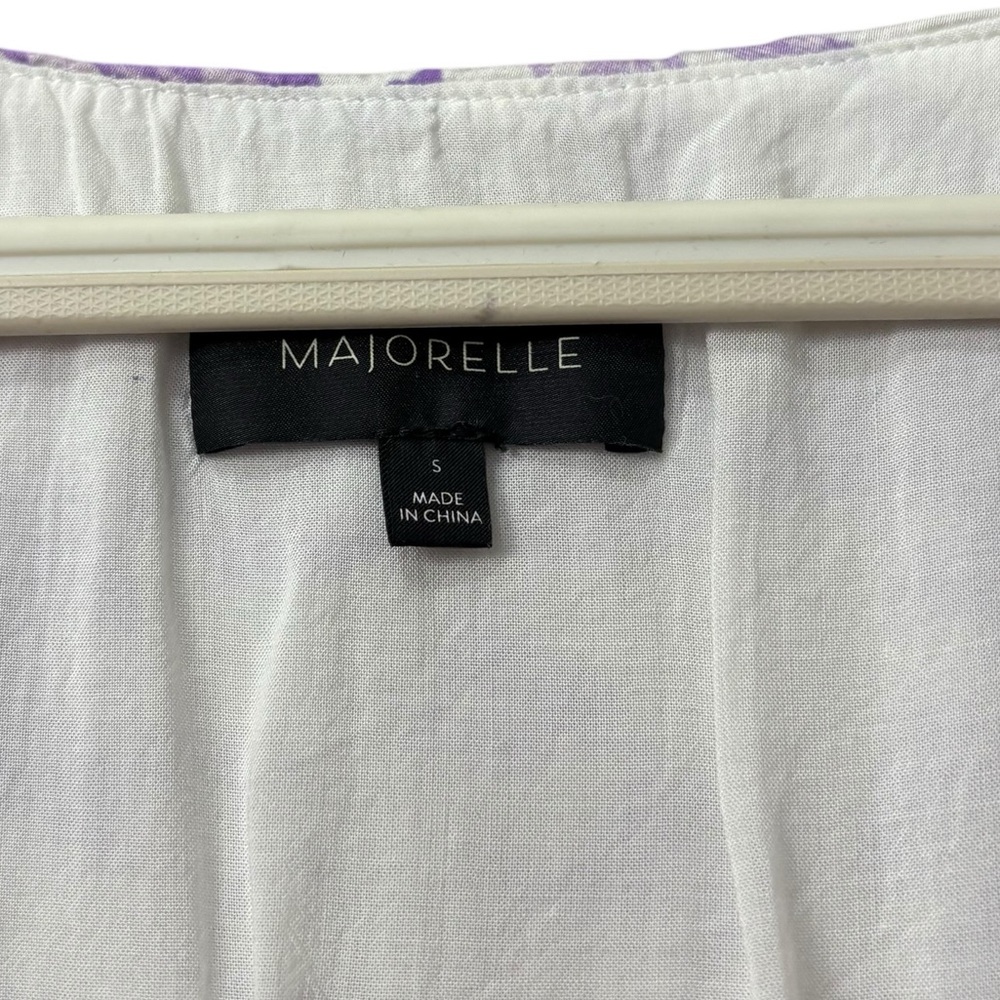 MAJORELLE‎ Pegasus Top in Purple Riviera Purple White Cropped Milkmaid Size S - Picture 2 of 9